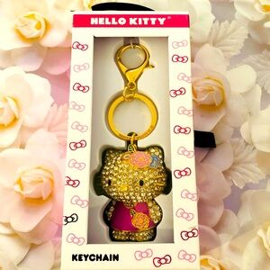 Authentic Hello Kitty Purse Accs, Rhinestone Key Chain Or Purse Charms, NIB